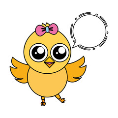cute chick female cartoon