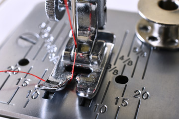 Sewing Machine Needle Close Up