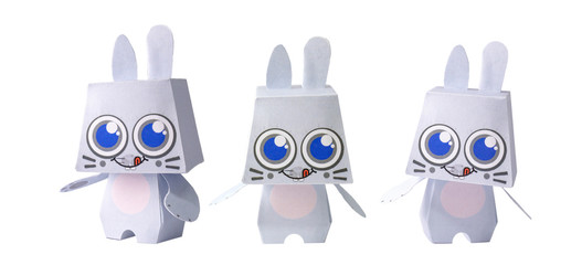 Decorative paper rabbit for Easter.