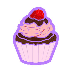 Isolated colored cupcake icon. Vector illustration design