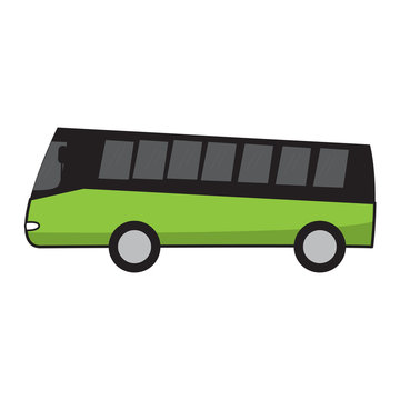 Isolated tourist bus cartoon image. Vector illustration design
