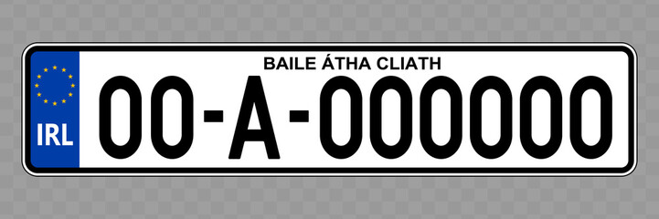 Fototapeta premium Vehicle number plate.
