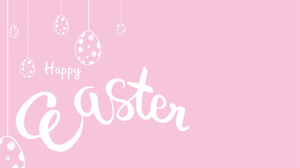 Fototapeta na wymiar Vector illustration. Happy Easter Hand drawn elegant modern colorful lettering isolated on background. - Vector