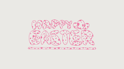 Vector illustration. Happy Easter Hand drawn elegant modern colorful lettering isolated on background. - Vector