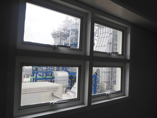 Power plant from window viwe.