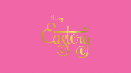 Vector illustration. Happy Easter Hand drawn elegant modern colorful lettering isolated on background. - Vector