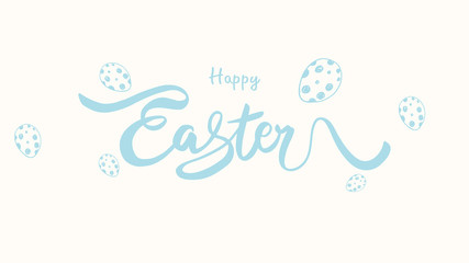 Vector illustration. Happy Easter Hand drawn elegant modern colorful lettering isolated on background. - Vector