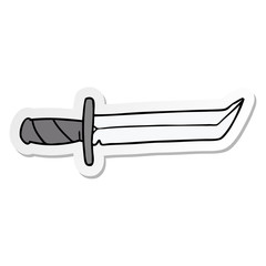 sticker cartoon doodle of a short dagger