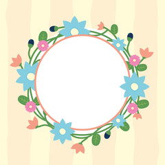 round frame flowers floral