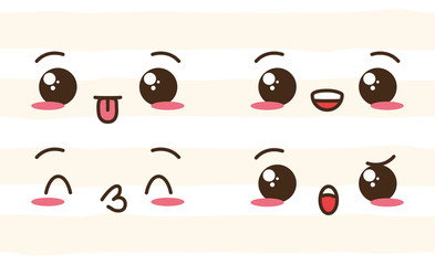 kawaii faces expression