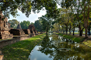 Fototapeta na wymiar Sukhothai park in Thailand