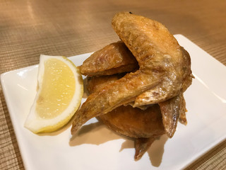 Deep fried salted chicken wings