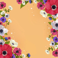 Floral mockup frame illustration