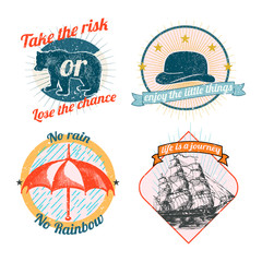 Vintage logos and stickers collection