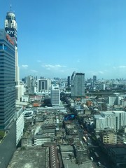 Aerial view of Bangkok city