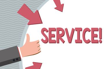 Conceptual hand writing showing Service. Concept meaning Helping somebody Supporting Provide Transportation Communication