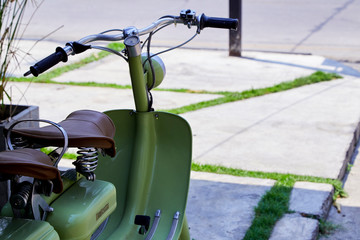 vintage Italian scooter of the Lambretta
