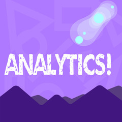 Handwriting text writing Analytics. Conceptual photo Data Analysis Financial Information Statistics Report Dashboard