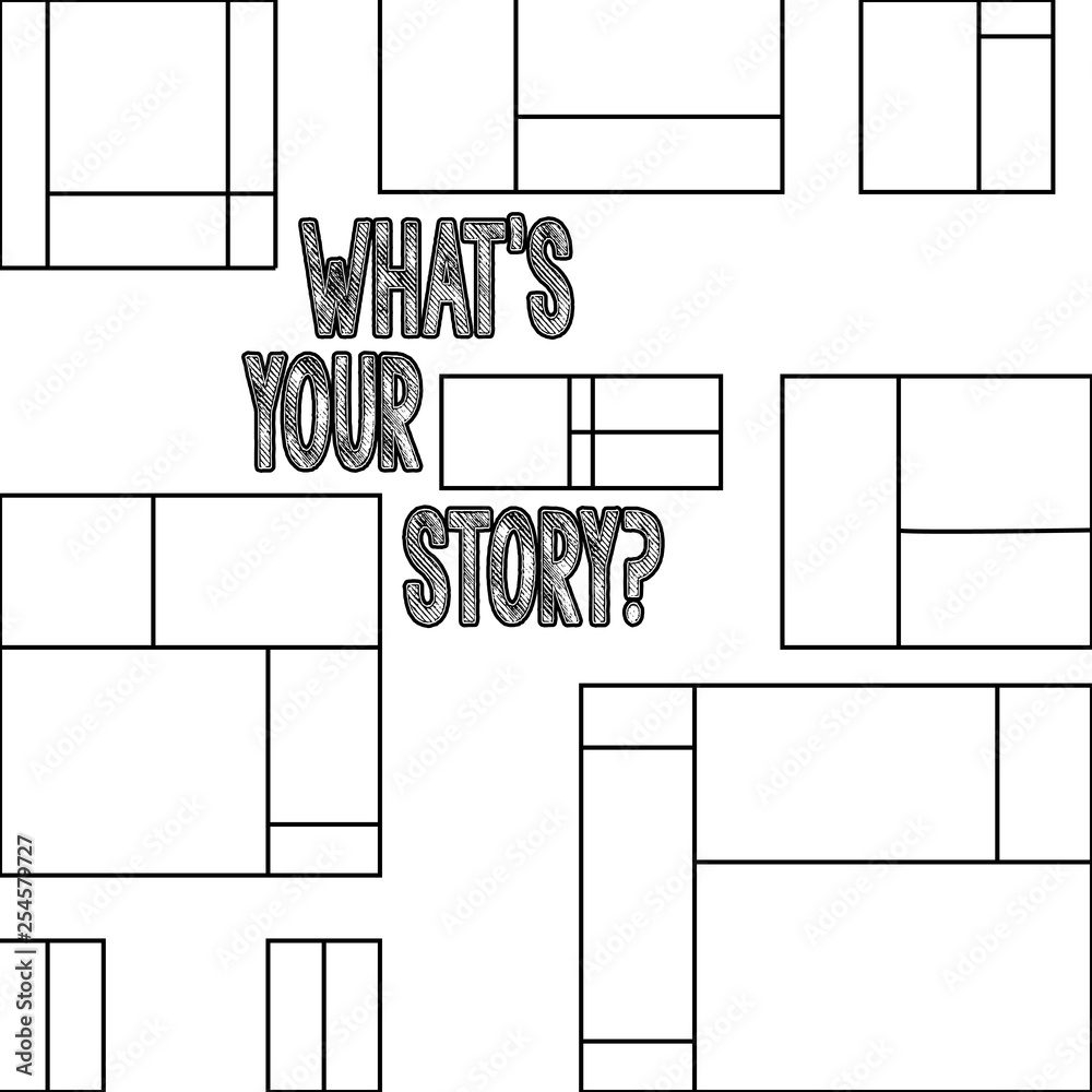 Fototapete handwriting text what s your storyquestion. conceptual photo connect communicate connectivity connec