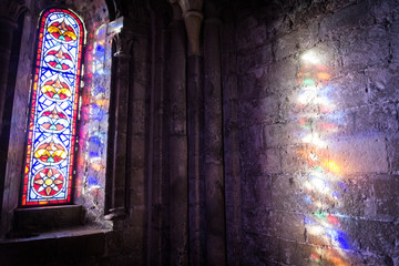 interior of a medieval sanctuary in southern england