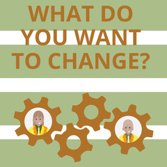 Handwriting text What Do You Want To Changequestion. Conceptual photo Strategy Planning Decision Objective