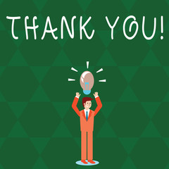 Text sign showing Thank You. Business photo text Appreciation greeting Acknowledgment Gratitude
