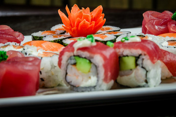 Sushi and Sashimi Japanese Food