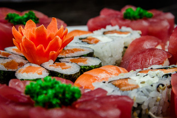 Sushi and Sashimi Japanese Food