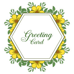 Vector illustration design artwork floral frame for template of greeting card