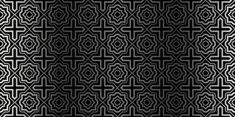 Seamless Geometrical Texture. Vector Illustration. For Design, Wallpaper, Fashion, Print. Charcoal silver color