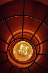 warm light Incandescent bulb interior decoration design of vintage style