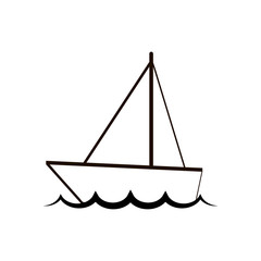 yachting synbol, vector icon