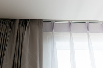 white curtain interior decoration on window