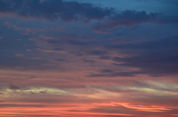 Fototapeta na wymiar Colorful cloudy sky