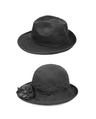 Duo hat black isolated on white