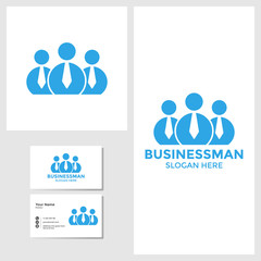 Businessman logo design inspiration with business card mockup