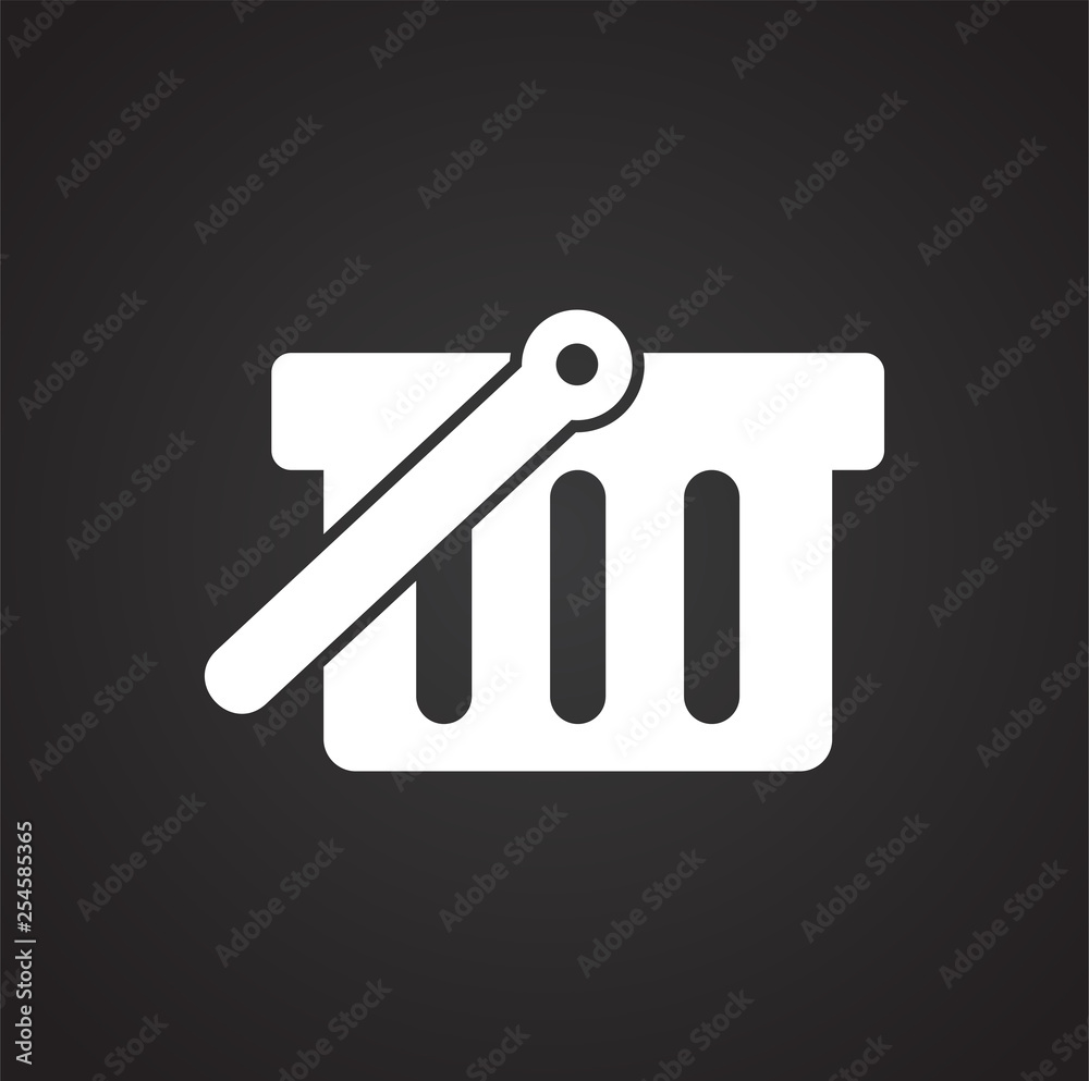 Poster shop basket icon on background for graphic and web design. simple vector sign. internet concept symb