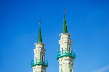 Close up of mosque minaret