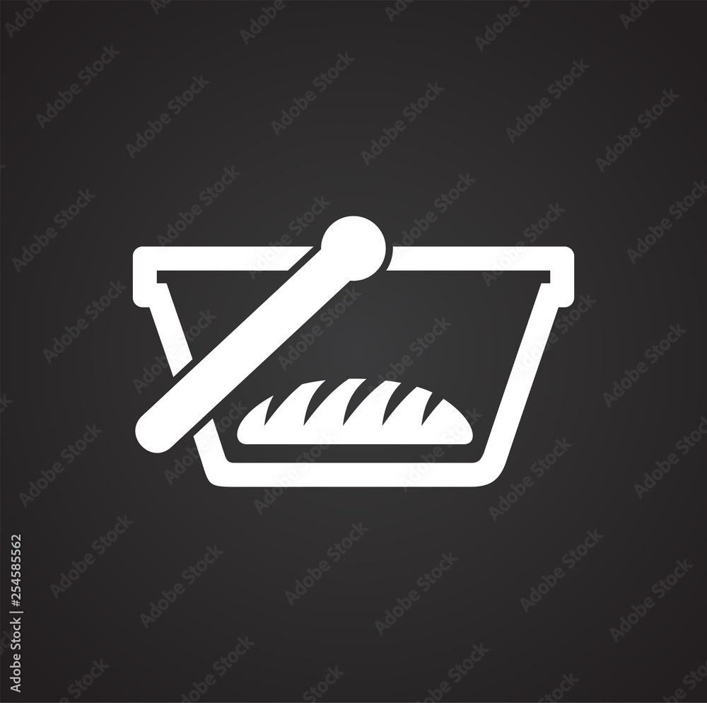Poster shop basket icon on background for graphic and web design. simple vector sign. internet concept symb