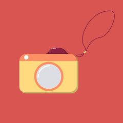 Camera vector in flat style