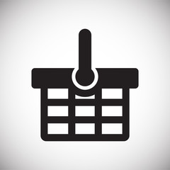 Shop basket icon on background for graphic and web design. Simple vector sign. Internet concept symbol for website button or mobile app.