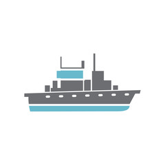 Ship icon on background for graphic and web design. Simple vector sign. Internet concept symbol for website button or mobile app.