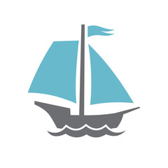 Ship icon on background for graphic and web design. Simple vector sign. Internet concept symbol for website button or mobile app.