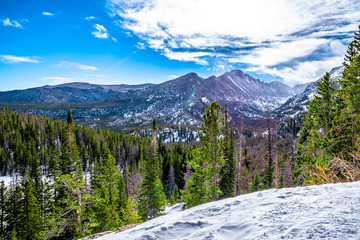 Snowshoeing to Dream Lake in Rocky Mountain National Park in Estes Park, Colorado