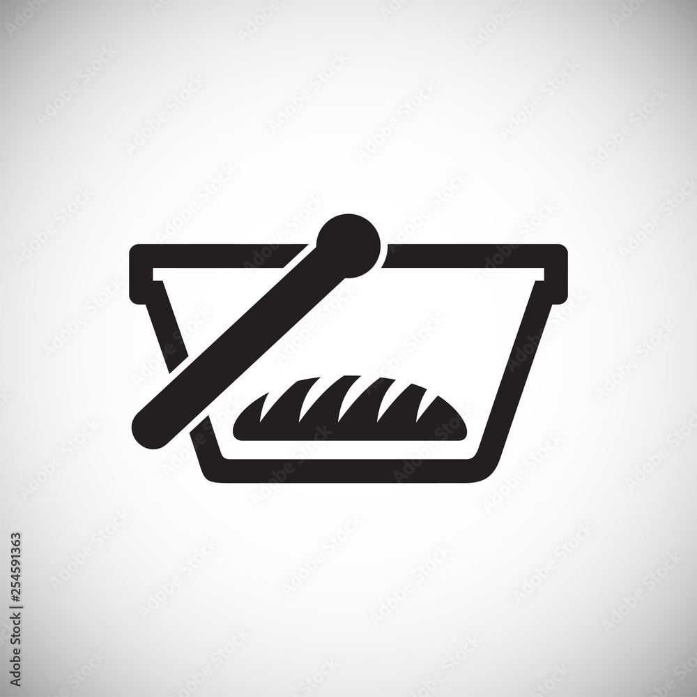 Poster shop basket icon on background for graphic and web design. simple vector sign. internet concept symb
