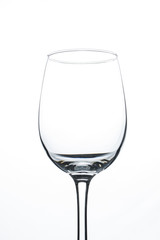 Empty wine glass, isolated on a white background