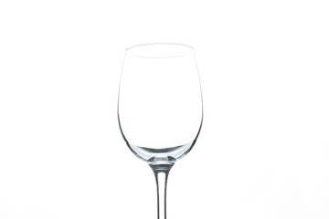 Empty wine glass, isolated on a white background