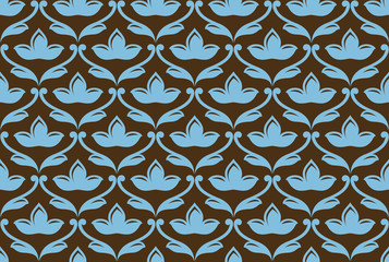 Seamless ethnic floral pattern. Vector ornament. Indian pattern