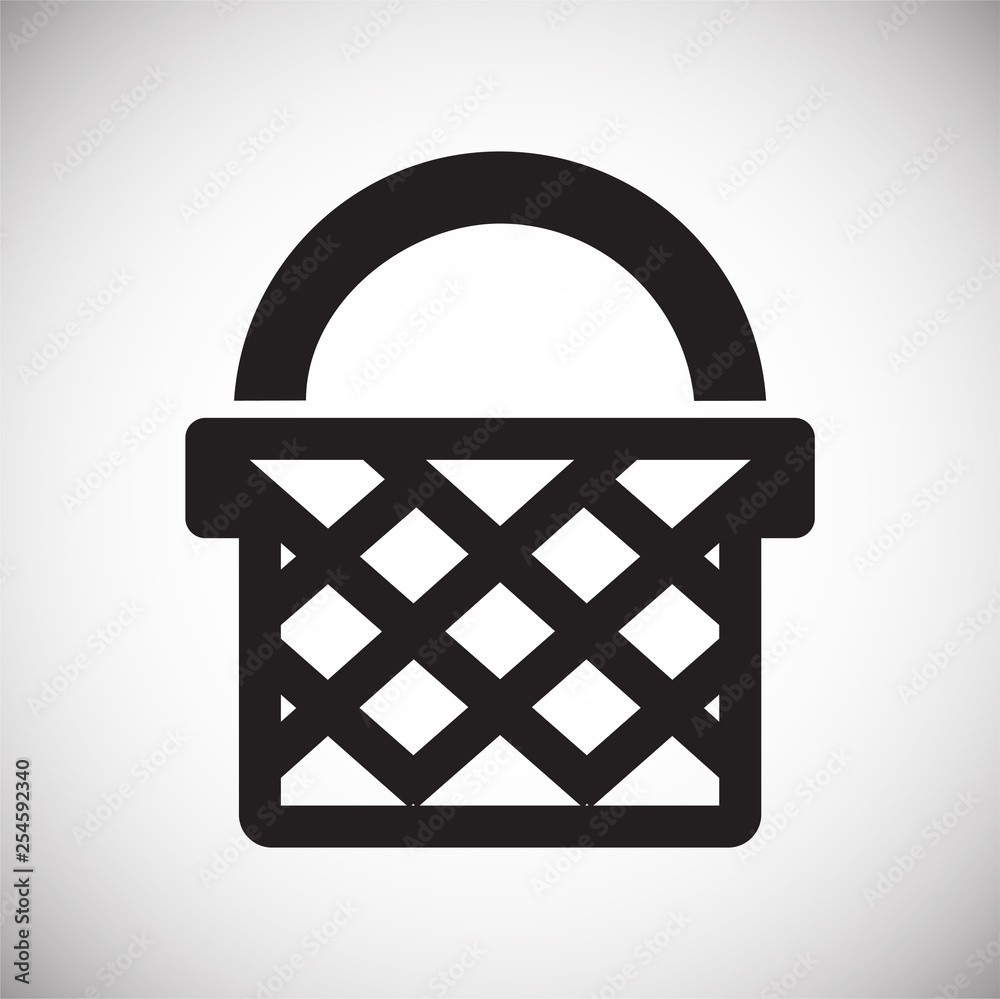 Poster shop basket icon on background for graphic and web design. simple vector sign. internet concept symb
