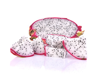 Dragon fruit isolated on white background